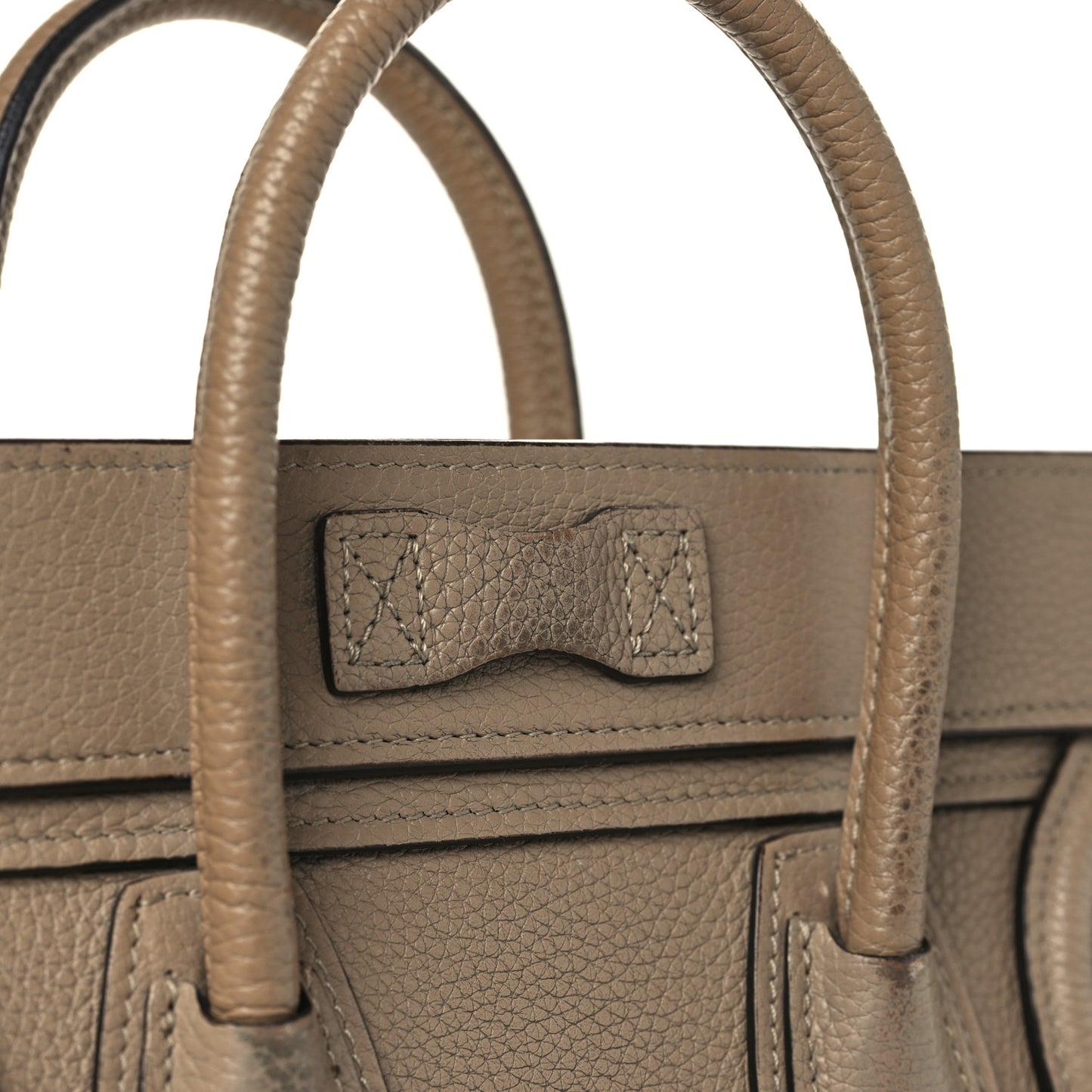 Drummed Calfskin Nano Luggage Dune
