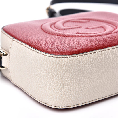 Gucci Dollar Calfskin Small Soho Disco Bag Hibiscus Red Mystic White Blue 7 of 13