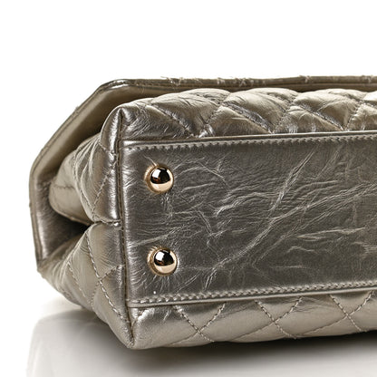 Chanel Metallic Aged Calfskin Quilted Mini Coco Handle Flap Gold 9 of 13