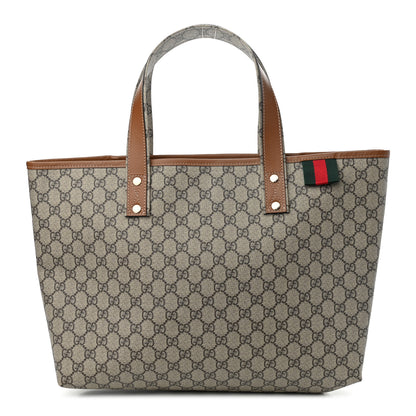 Gucci GG Plus Monogram Medium Signature Web Loop Tote Brown 1 of 12