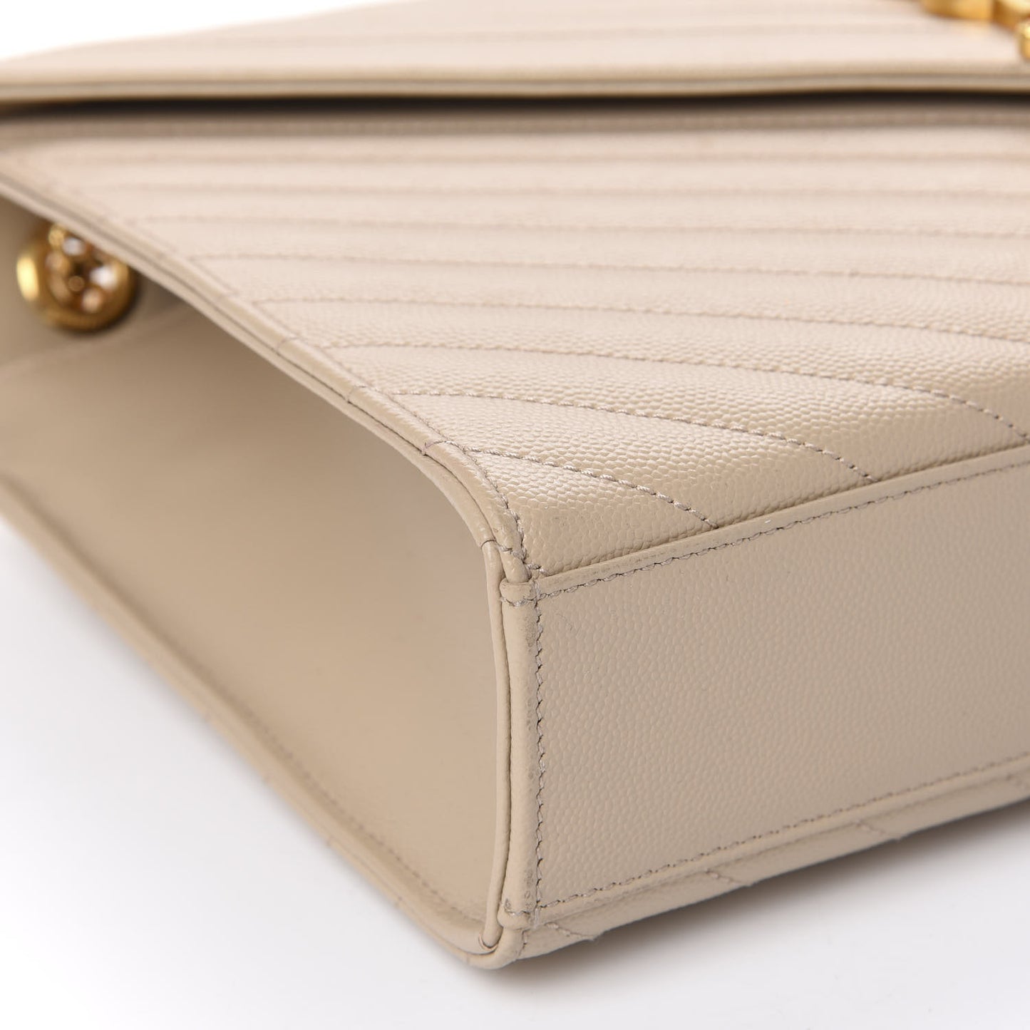 Grain De Poudre Matelasse Chevron Large Monogram Satchel Nude Powder