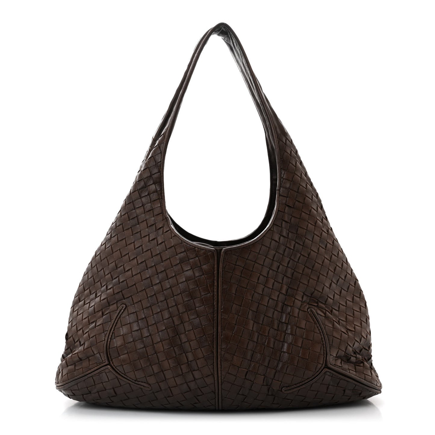 Nappa Intrecciato Ball Hobo Ebano