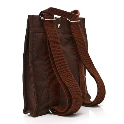 Hermes Canvas Herline Backpack Brown 3 of 9