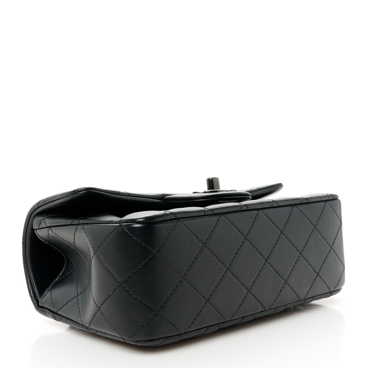 Chanel Lambskin Quilted Mini Top Handle Rectangular Flap So Black 4 of 11