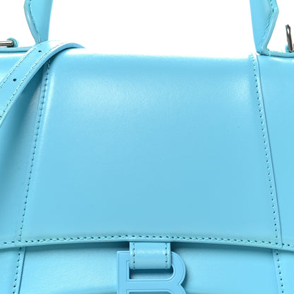 Balenciaga Shiny Box Calfskin Tonal B Hourglass Top Handle Bag Mini Azur 8 of 11