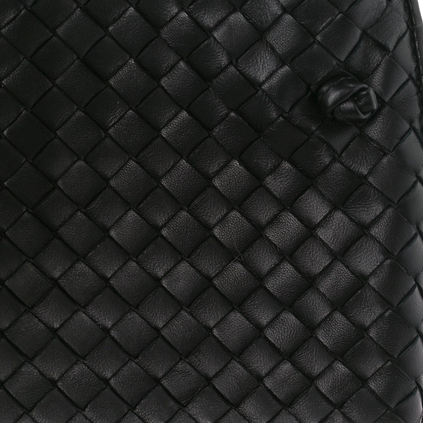 Nappa Intrecciato Nodini Crossbody Messenger Black