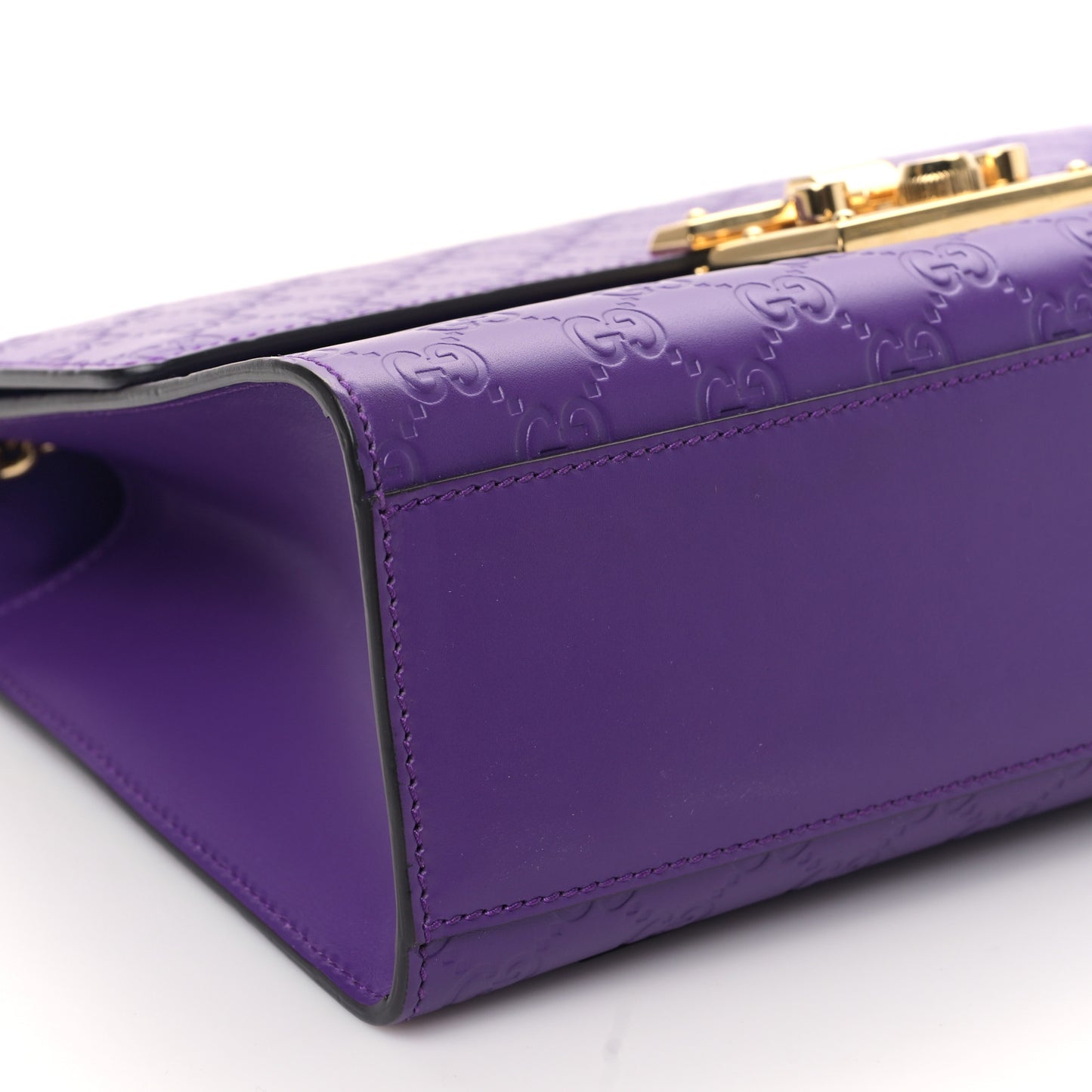 Guccissima Medium Padlock Shoulder Bag Purple