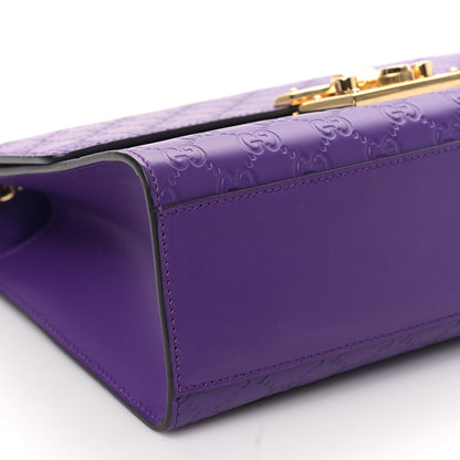 Gucci Guccissima Medium Padlock Shoulder Bag Purple 8 of 9