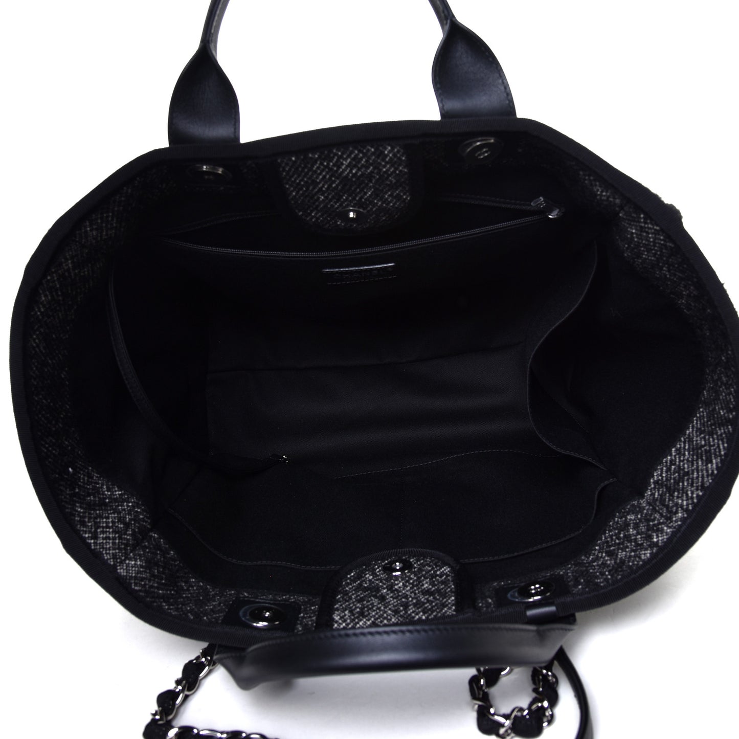 Mixed Fibers Medium Deauville Tote Black