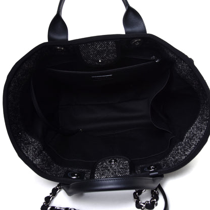 Chanel Mixed Fibers Medium Deauville Tote Black 7 of 8