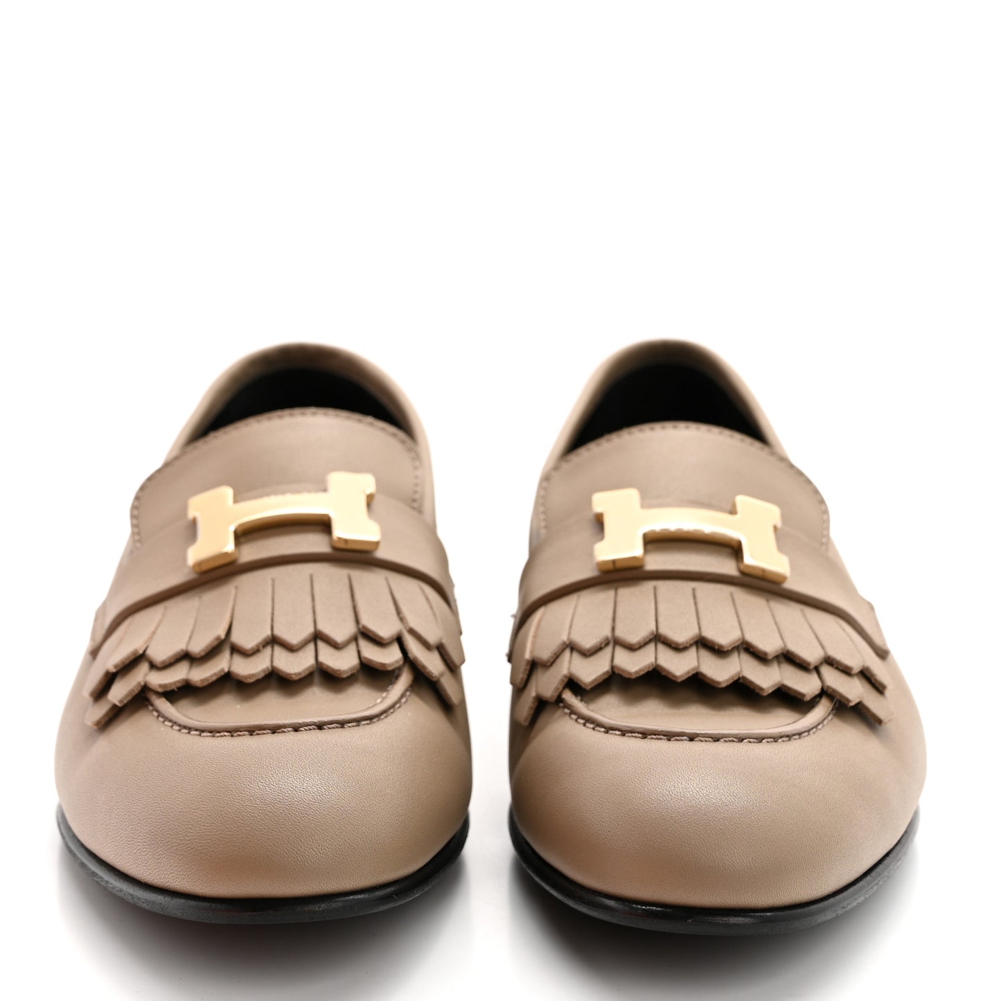 Goatskin Womens Royal Loafers 38 Beige Argile