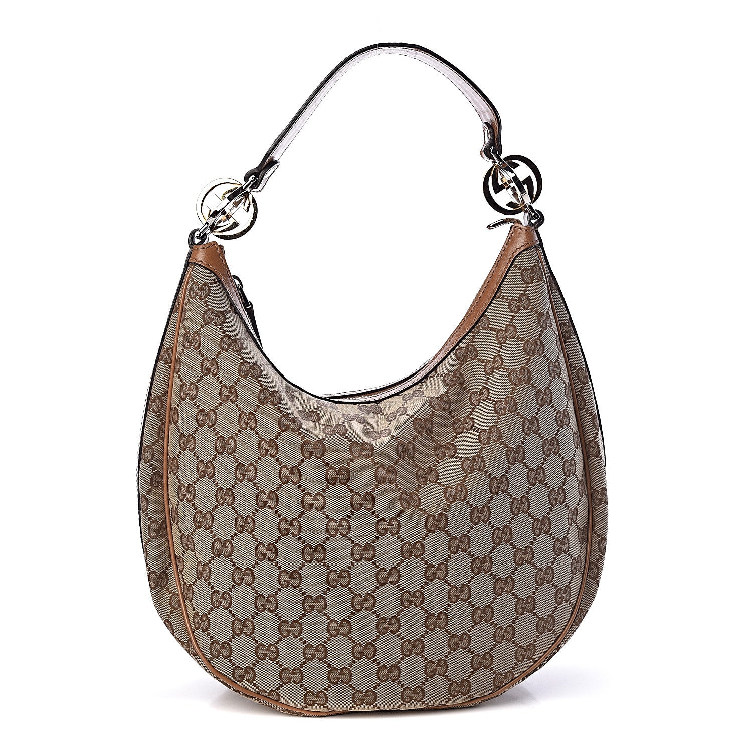 Gucci Monogram Medium GG Twins Hobo Tan 1 of 10