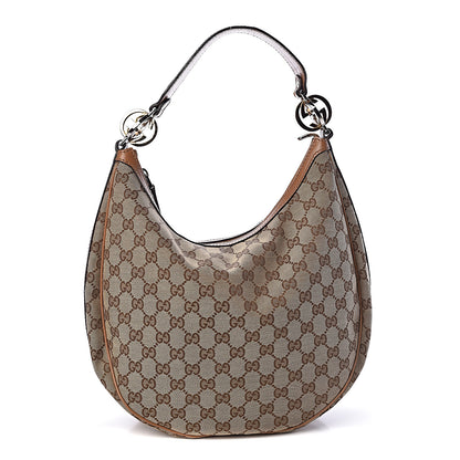 Gucci Monogram Medium GG Twins Hobo Tan 1 of 10