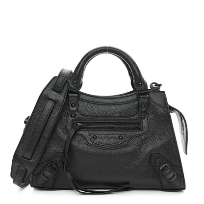 Balenciaga Grained Calfskin Neo Classic Black Hardware XS City Black 1 of 8