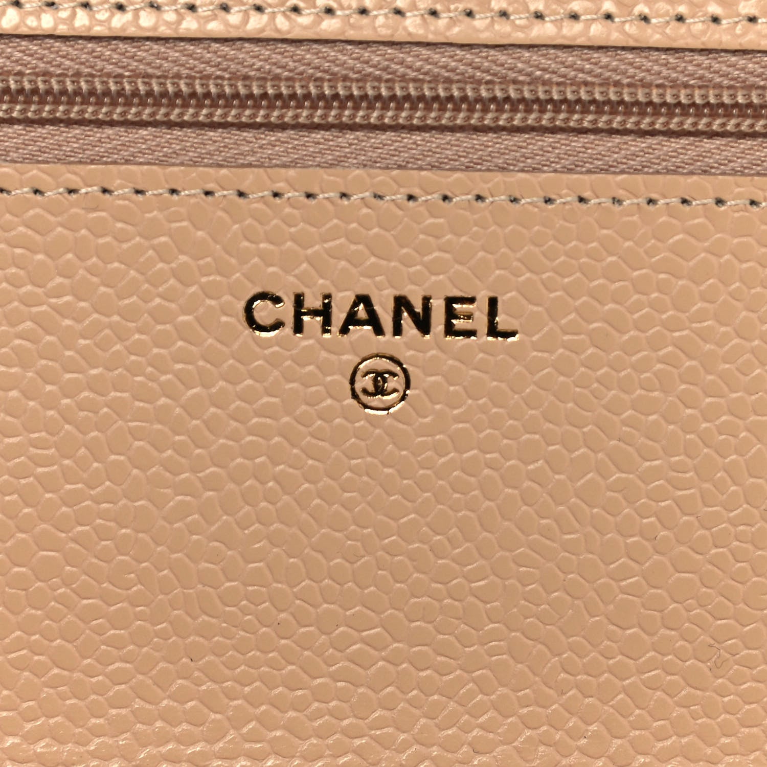 Chanel Caviar Quilted Wallet On Chain WOC Beige 6 of 16