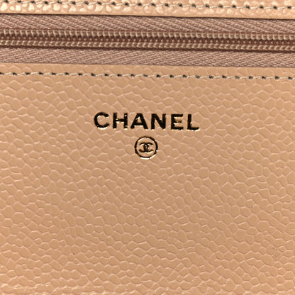 Chanel Caviar Quilted Wallet On Chain WOC Beige 6 of 16