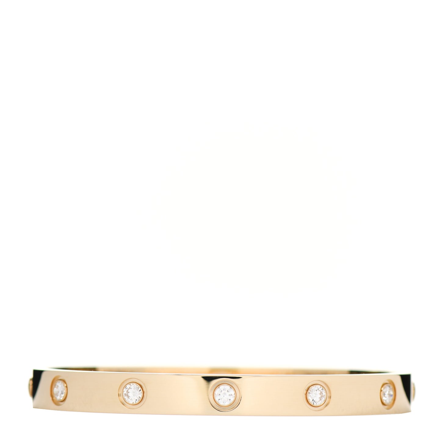 18K Yellow Gold 10 Diamond LOVE Bracelet 16