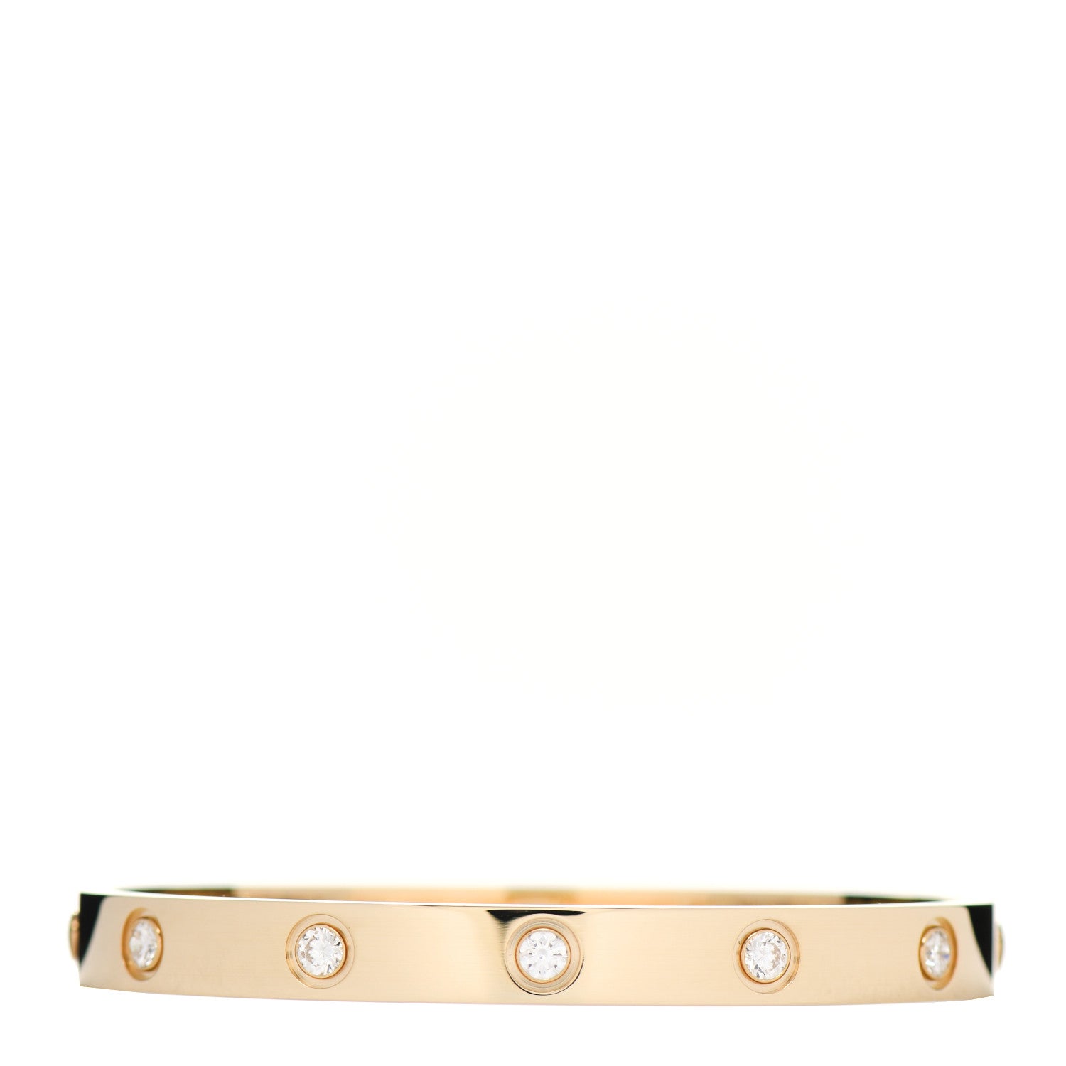 Cartier 18K Yellow Gold 10 Diamond LOVE Bracelet 16 3 of 5
