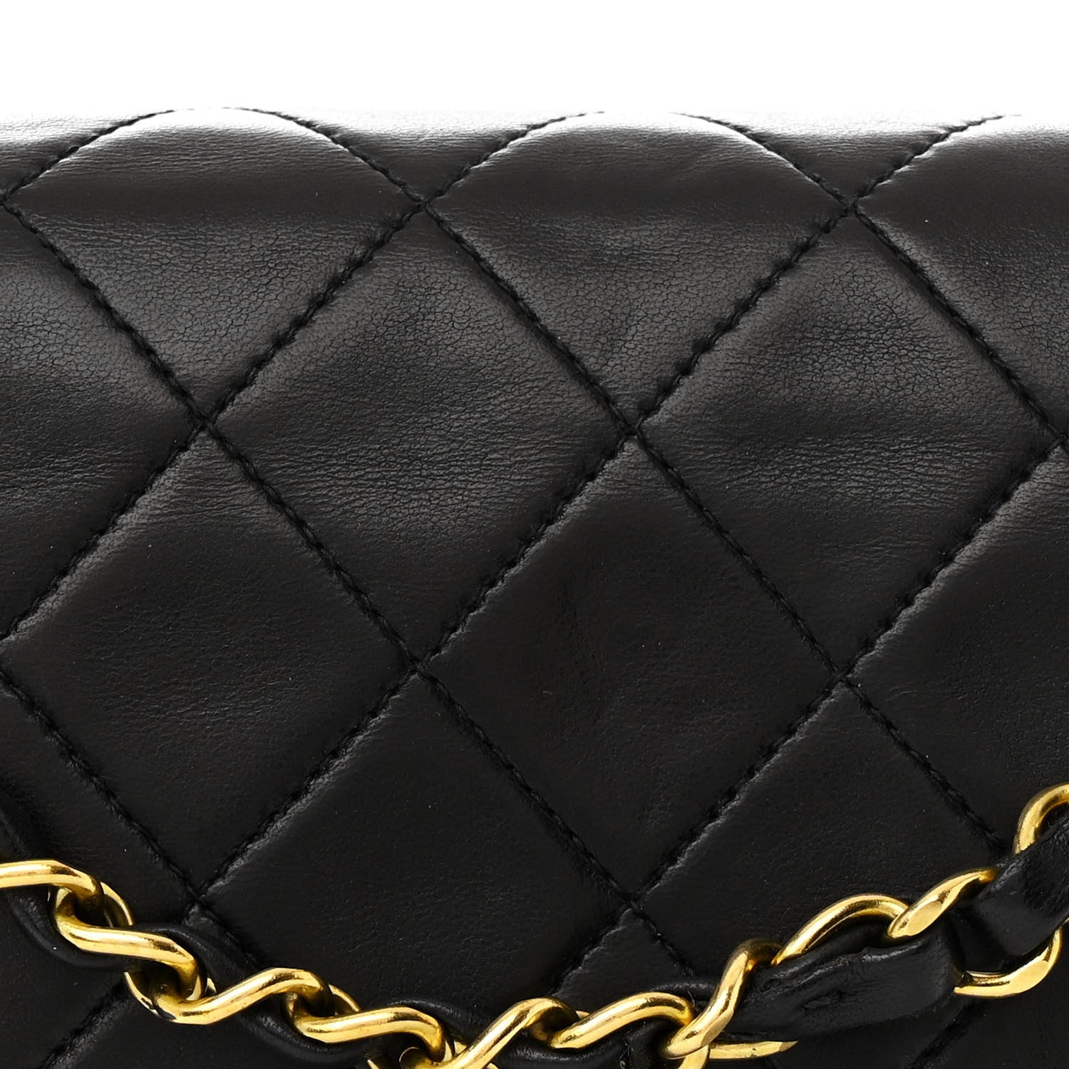 Chanel Lambskin Quilted Medium Double Flap Black 9 of 15
