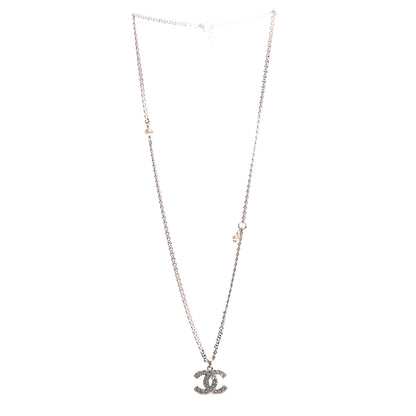 Chanel Crystal Chain CC Necklace Gold 3 of 5