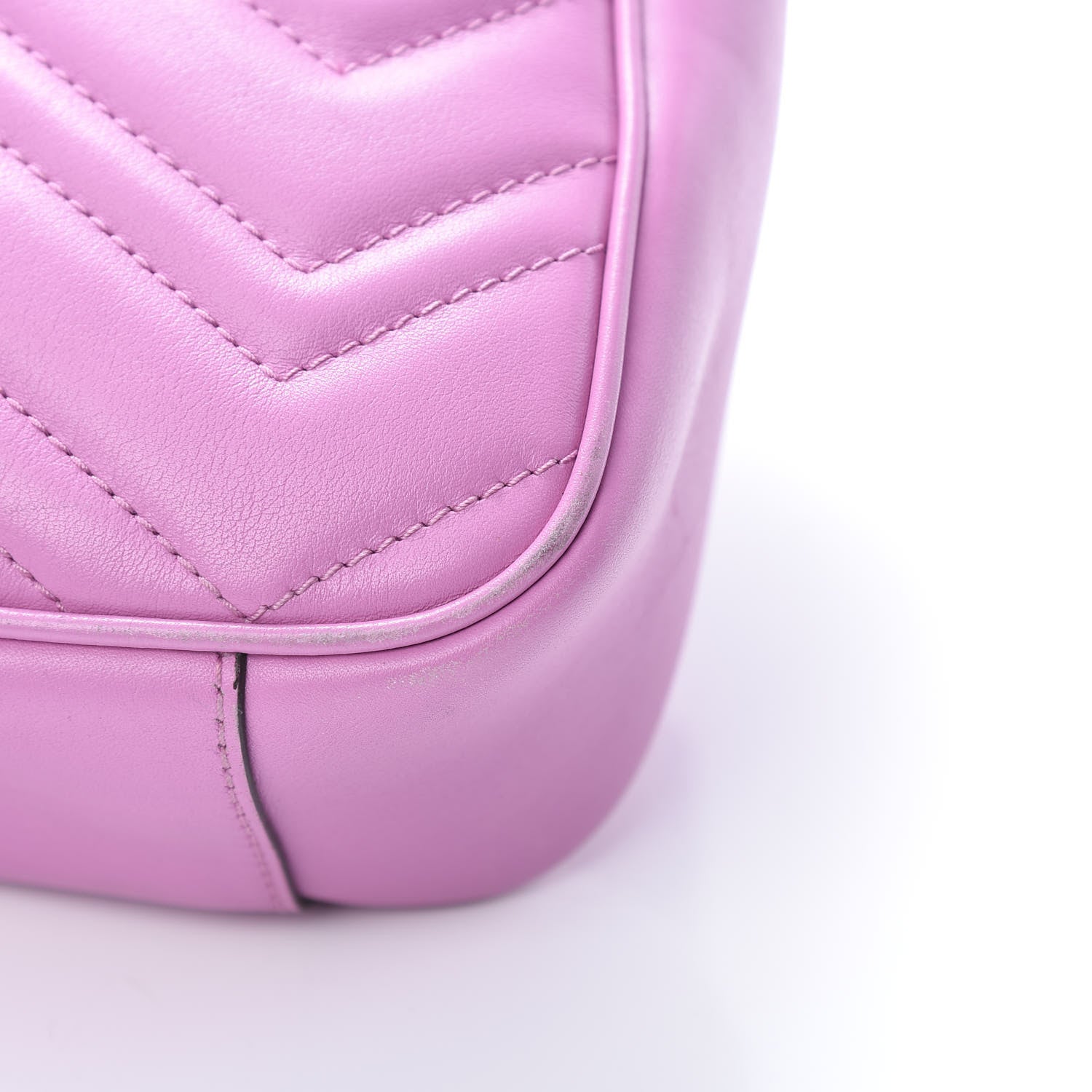 Gucci Calfskin Matelasse Medium GG Marmont Shoulder Bag Candy Mousse 11 of 14