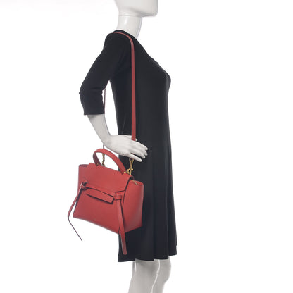 Celine Grained Calfskin Nano Belt Bag Coquelicot 2 of 14