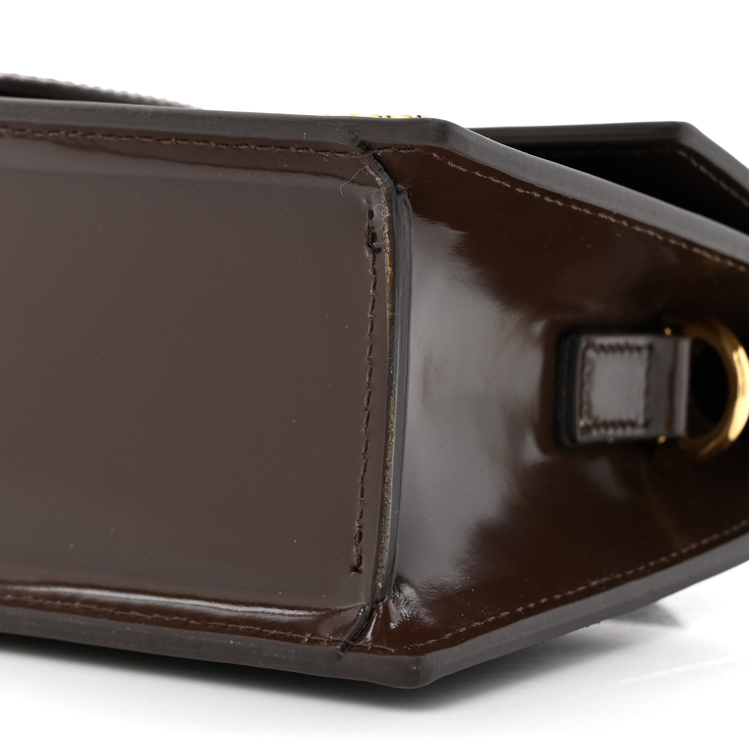 Jacquemus Glazed Calfskin Le Grand Bambino Midnight Brown 8 of 15