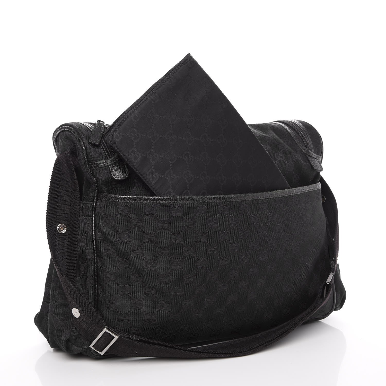 Gucci Monogram Large Diaper Bag Black 3 of 22