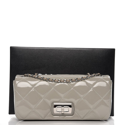 Chanel Patent Quilted Mademoiselle East West Flap Light Gray 9 of 13