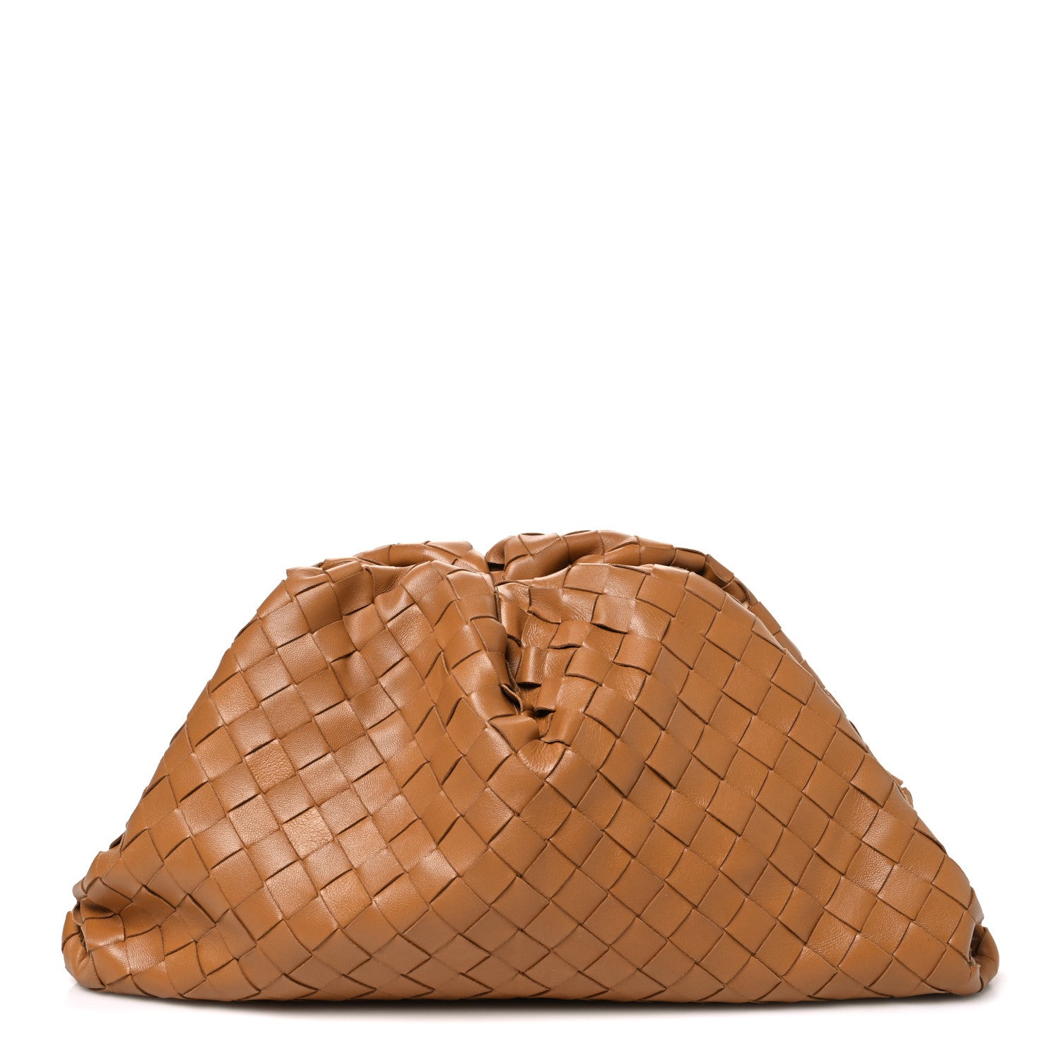 Bottega Veneta Nappa Maxi Intrecciato The Pouch Oversized Clutch Caramel 1 of 11