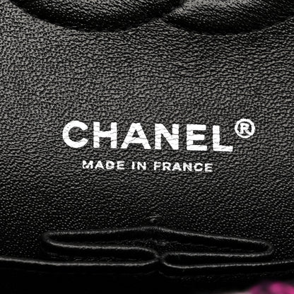 Chanel Crystal Tweed Quilted Medium Double Flap Purple Multicolor 9 of 20
