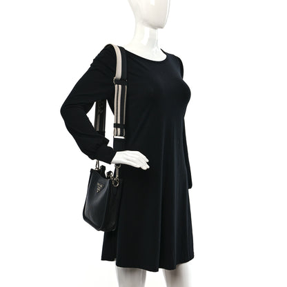 Prada Vitello Daino Soft Mini Hobo Messenger Bag Black 2 of 9