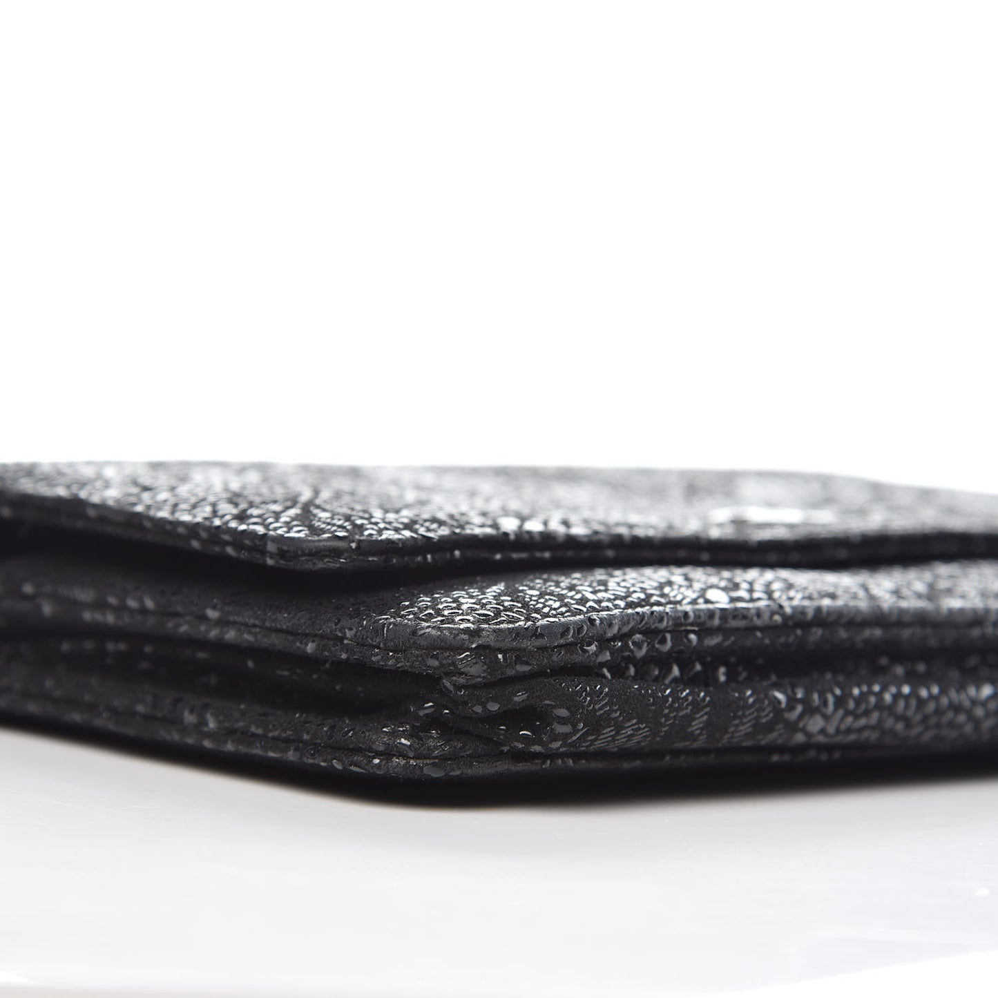 Lace Goatskin Wallet On Chain WOC Black