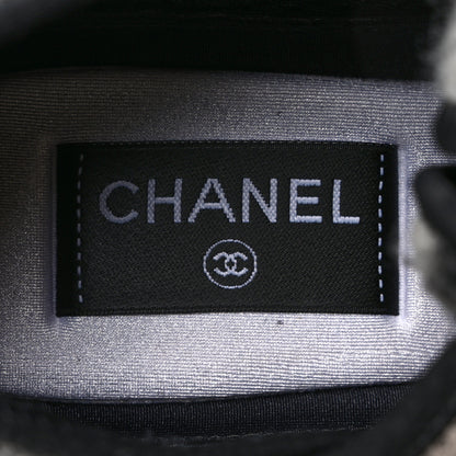 Chanel Fabric Suede Calfskin CC Sneakers 39.5 Gray 8 of 9