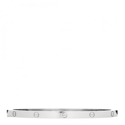 Cartier 18K White Gold Small LOVE Bracelet 17 1 of 5