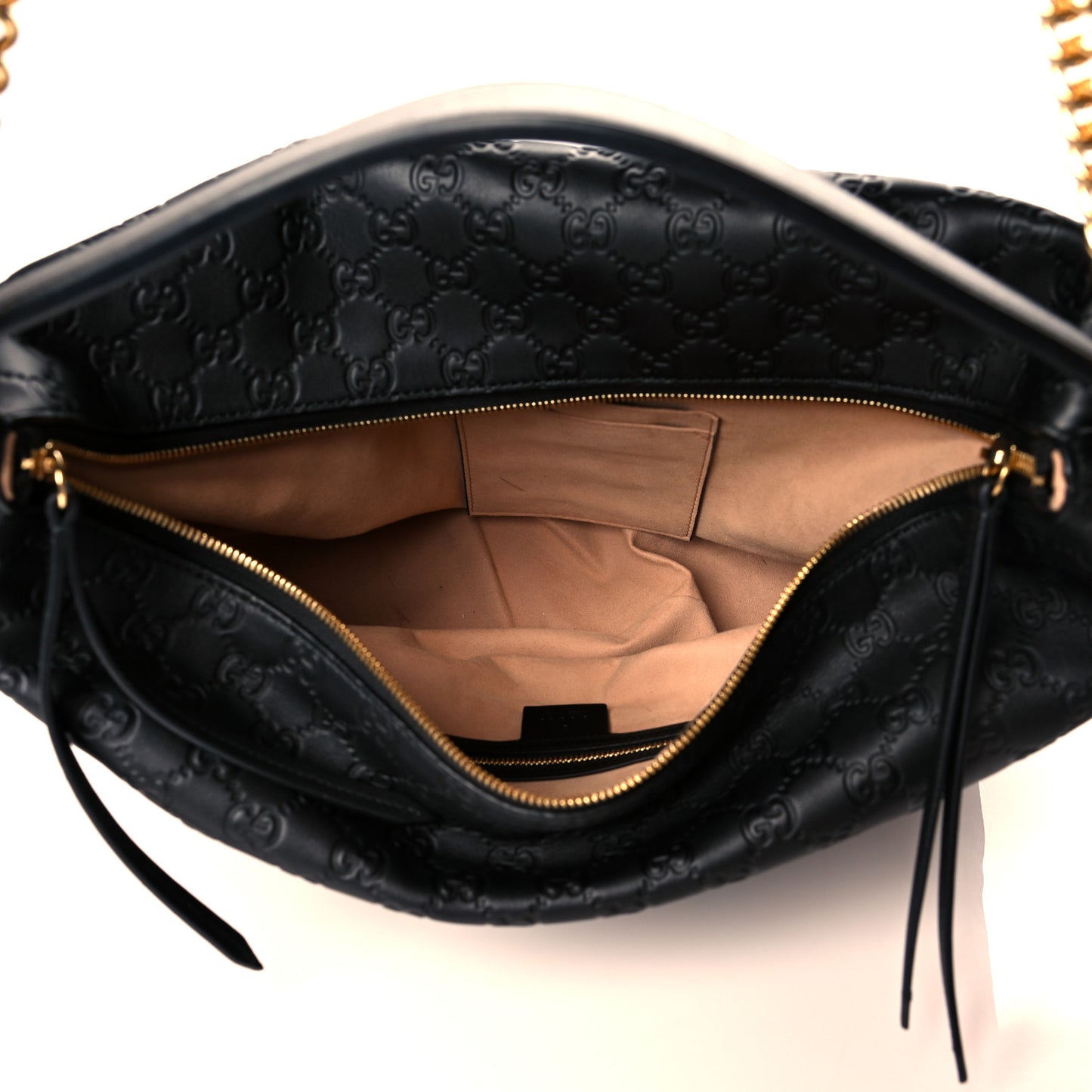 Guccissima Signature Large Linea A Hobo Black