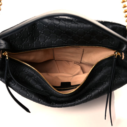 Gucci Guccissima Signature Large Linea A Hobo Black 5 of 11