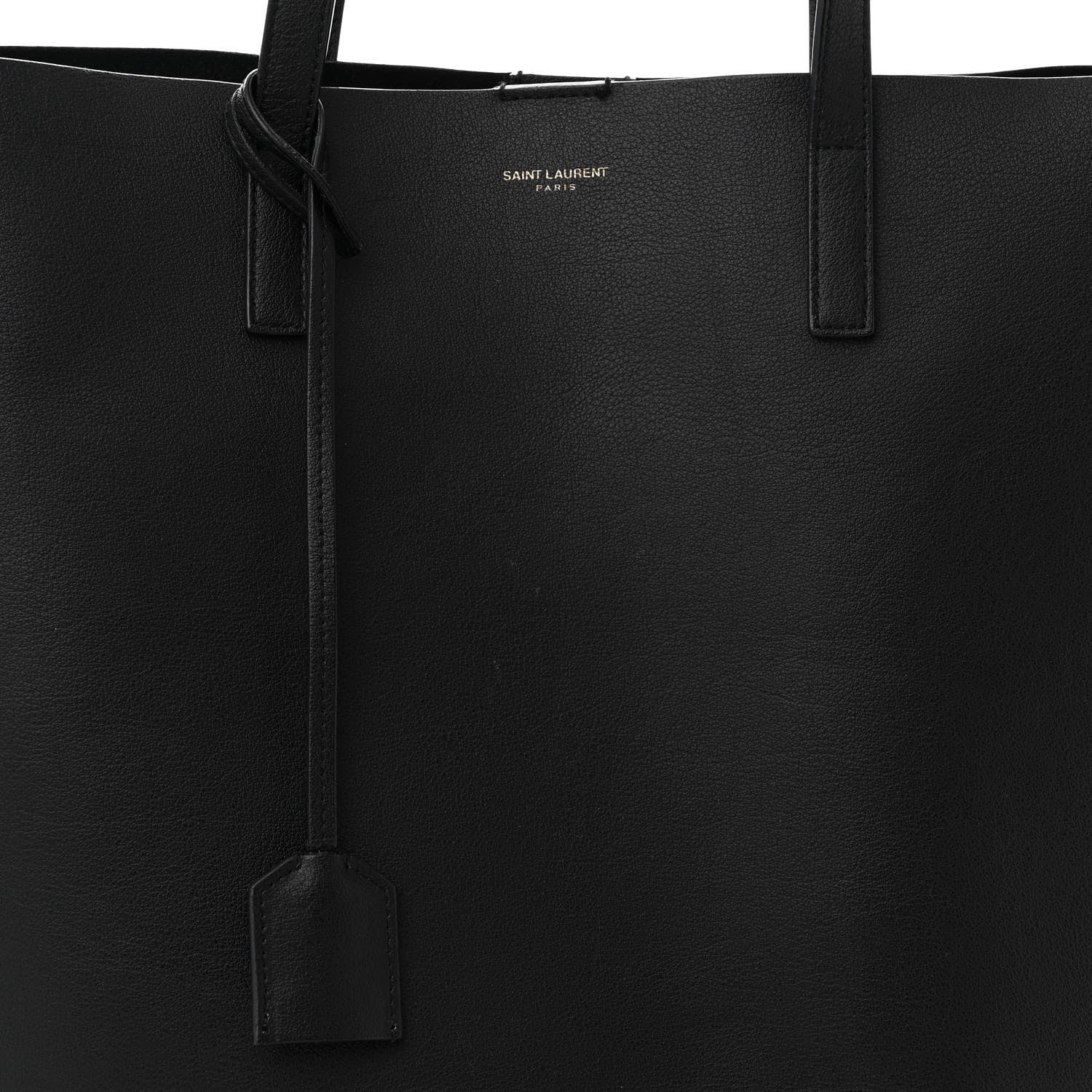 Saint Laurent Calfskin North-South Shopping Tote Black 9 of 13