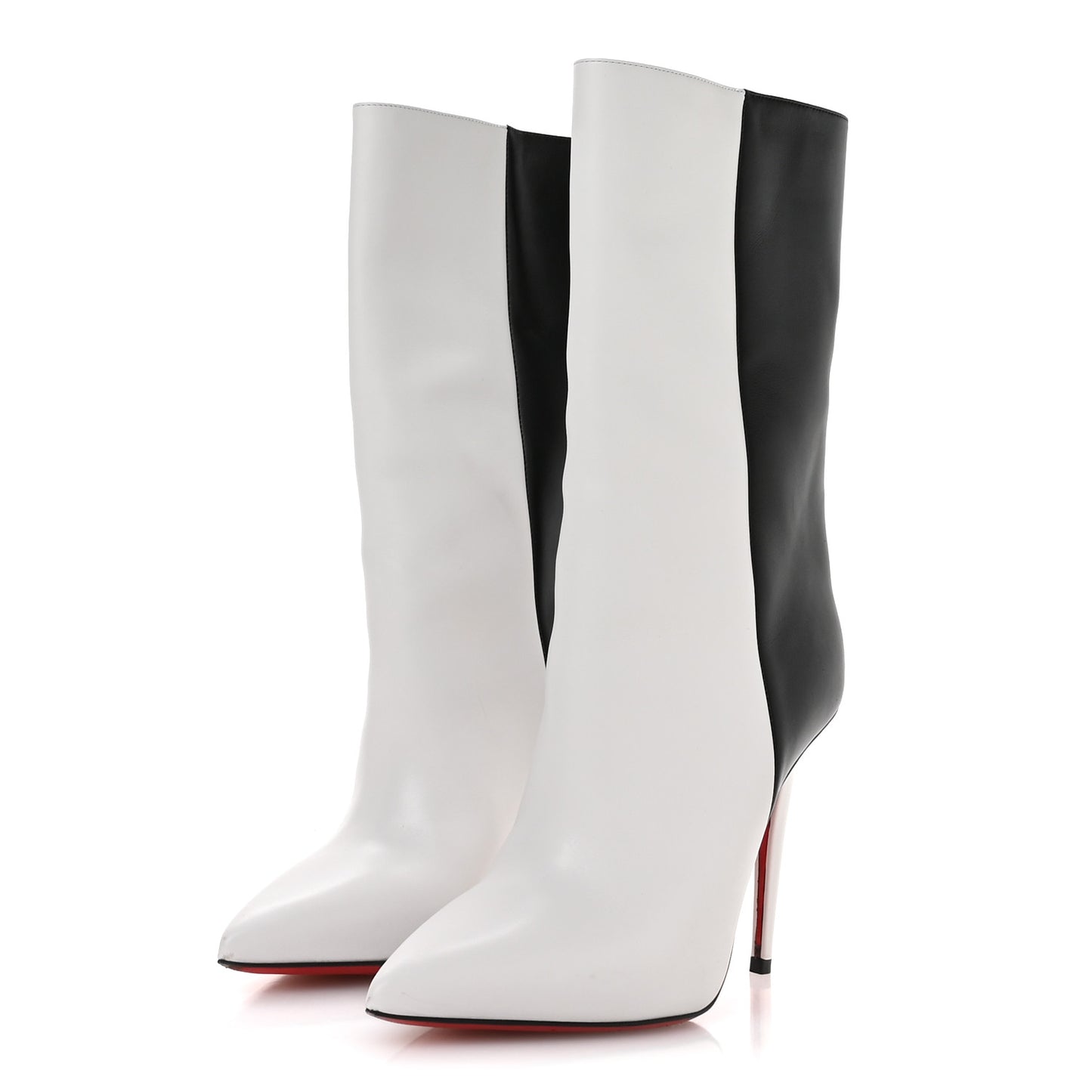 Calfskin Astrilarge 100 Booties 38.5 White Black