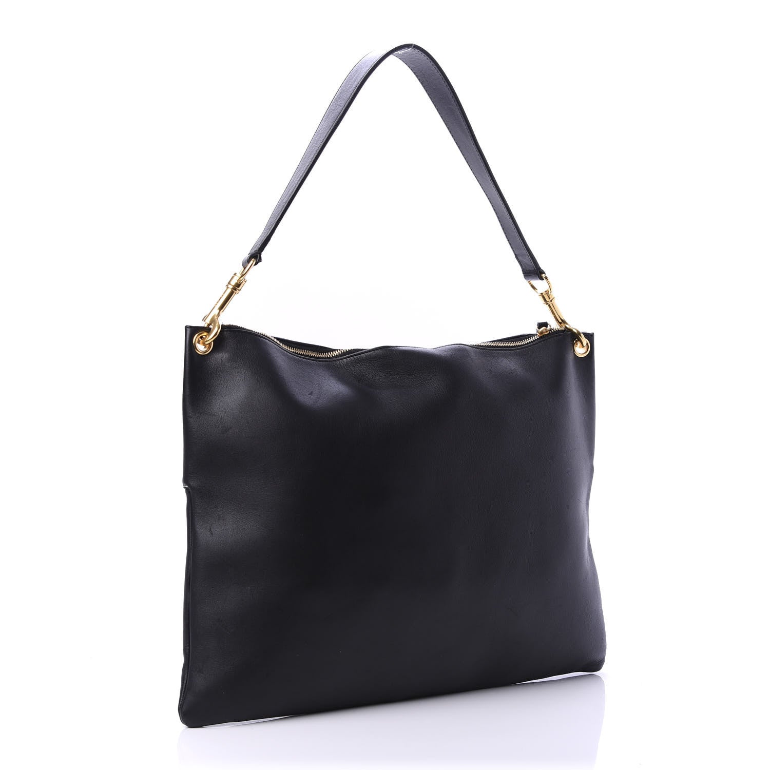 Celine Lambskin Shoulder Bag Black 4 of 12