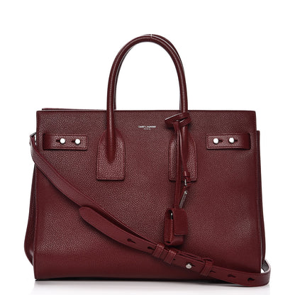 Saint Laurent Grained Calfskin Small Supple Sac De Jour Dark Pallisandre 1 of 11