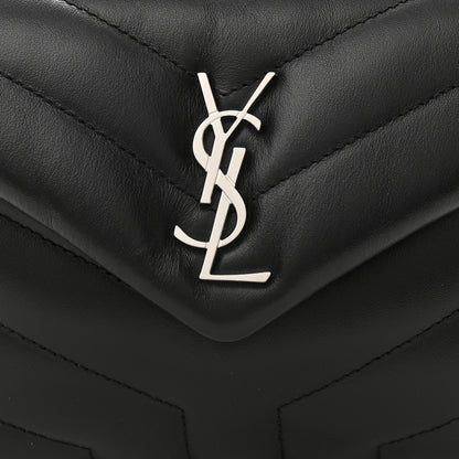Saint Laurent Calfskin Y Quilted Monogram Toy Loulou Crossbody Bag Black 9 of 12