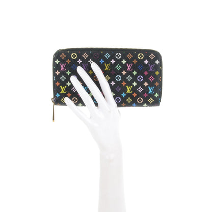 Louis Vuitton Monogram Multicolor Zippy Wallet Black Grenade 2 of 7