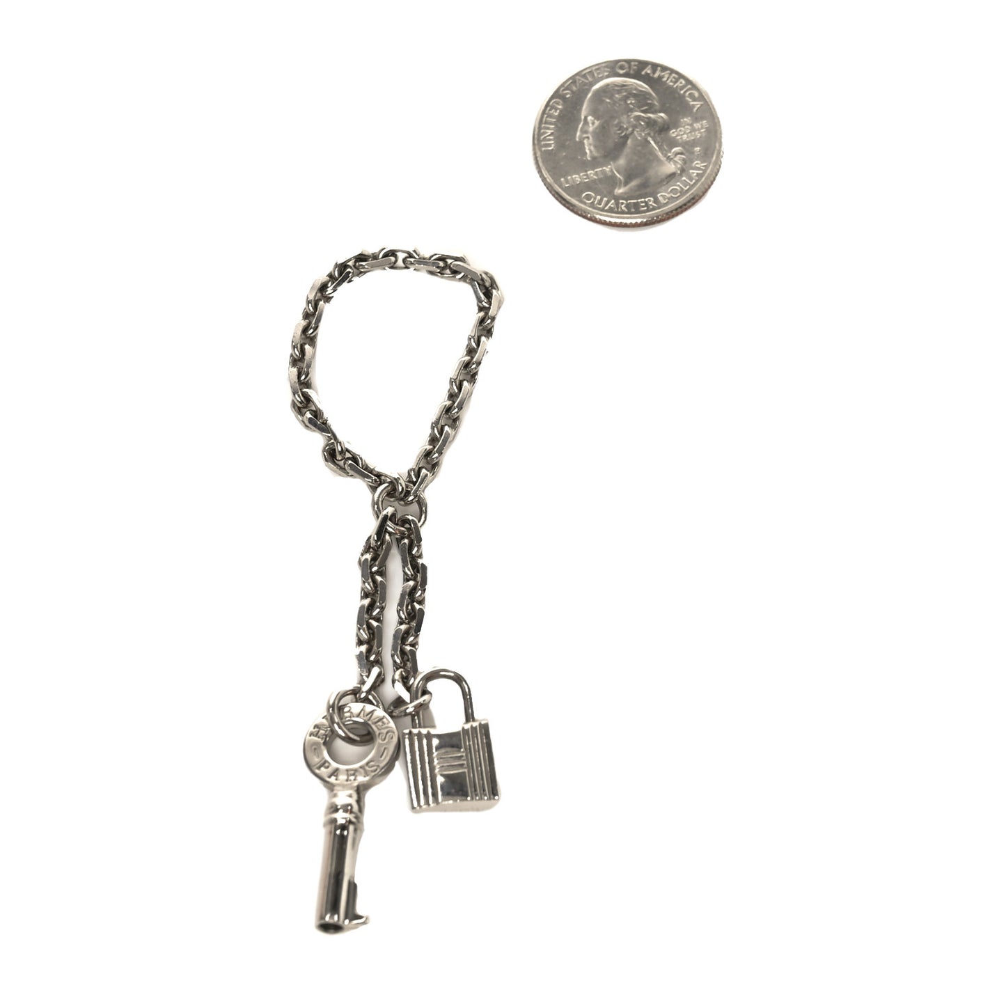 Palladium Key and Lock Scarf Ring