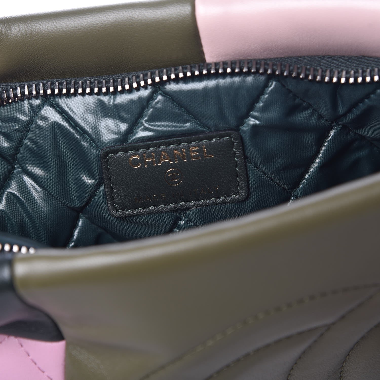 Chanel Lambskin Patchwork Medium Cosmetic Case Multicolor 6 of 11