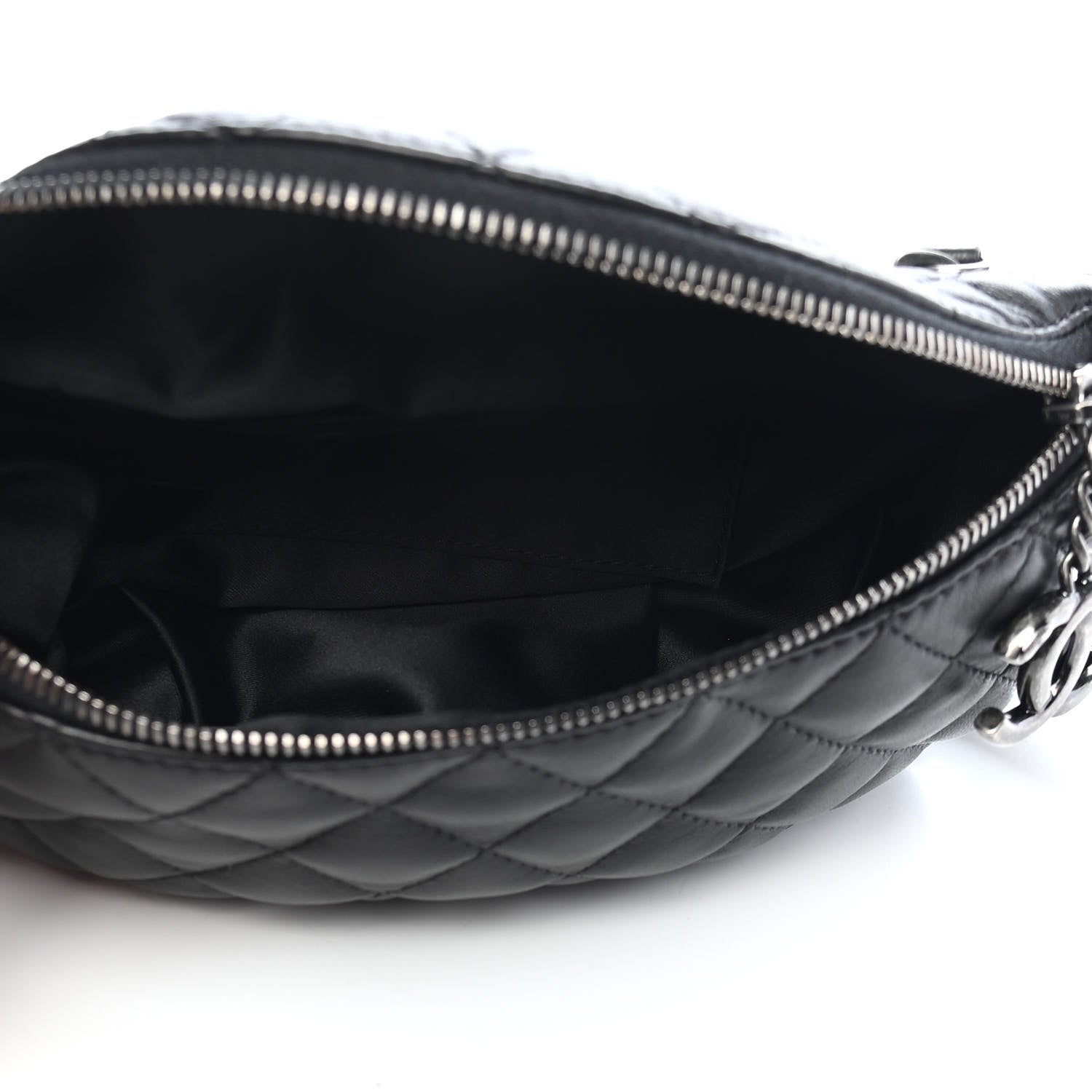 Chanel Calfskin Quilted Banane Waist Bag Fanny Pack Black 6 of 16