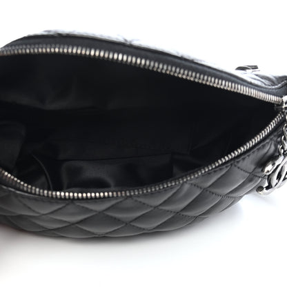 Chanel Calfskin Quilted Banane Waist Bag Fanny Pack Black 6 of 16