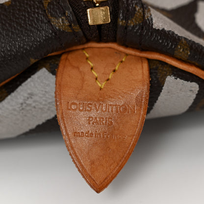 Louis Vuitton Monogram Graffiti Keepall 50 Silver 5 of 12