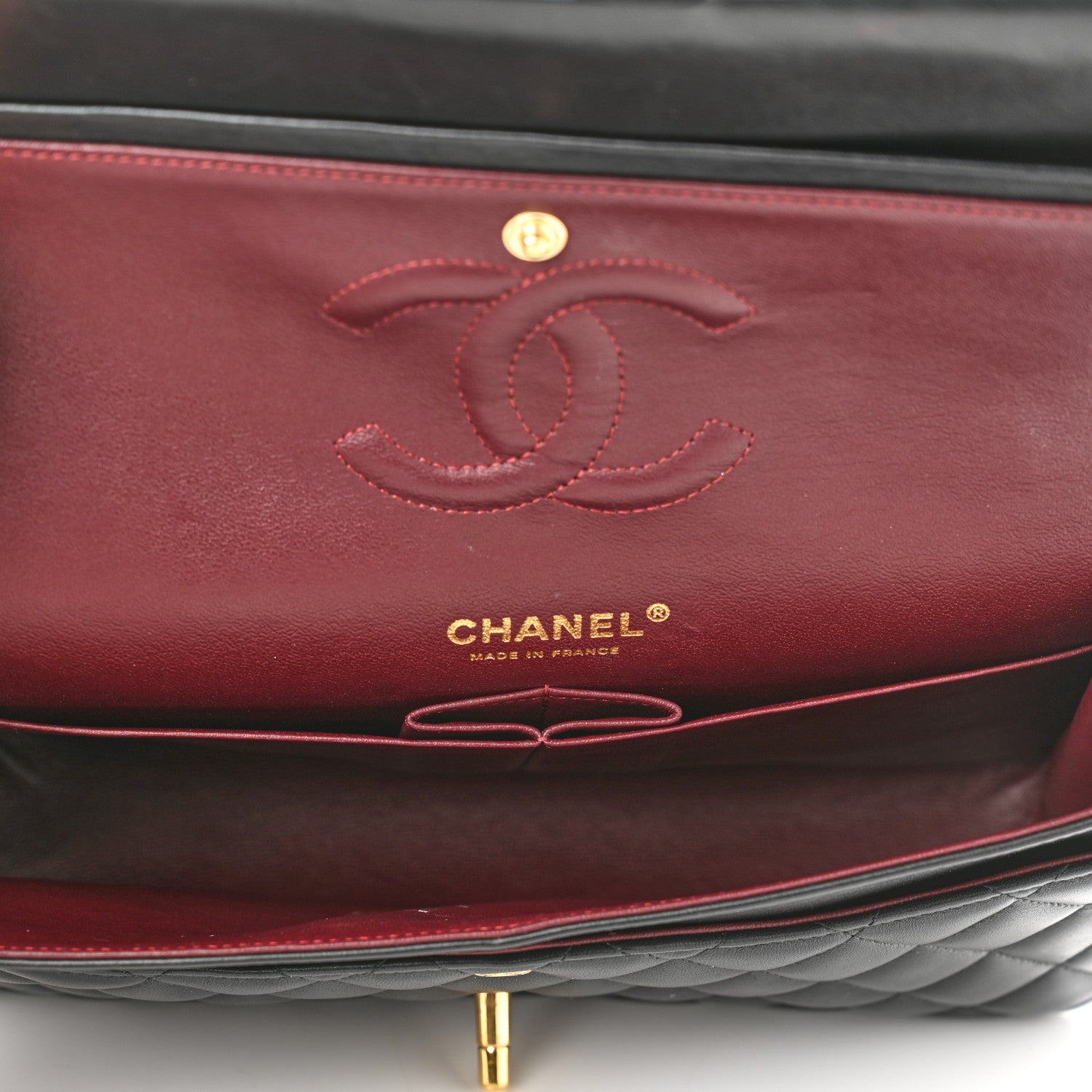 Chanel Lambskin Quilted Medium Double Flap Black 4 of 10