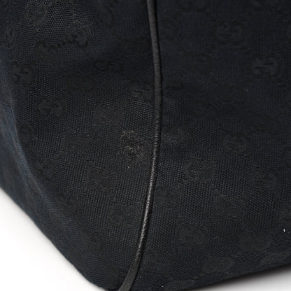 Gucci GG Monogram Web Large Collapsible Carry On Duffle Bag Black 8 of 9